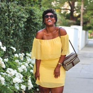 Yellow off the shoulder Dress